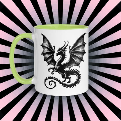 Colorful Mug Gothic Etching Grunge Y2K Goth Dragon Darkcore Microwave and Dishwasher Safe Coffee Tea Mug