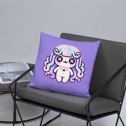 Creepy Cute Medusa Throw Pillow Pastel Goth Weirdcore Gorgon Decorative Pillow Grunge Decor