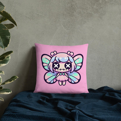 Pastel Goth Weirdcore Fairy Throw Pillow Creepy Cute Ragdoll Fairy Grunge Room Decor Decorative Pillow