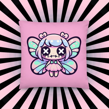Pastel Goth Weirdcore Fairy Throw Pillow Creepy Cute Ragdoll Fairy Grunge Room Decor Decorative Pillow