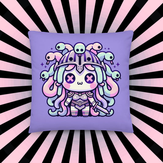 Warrior Medusa Throw Pillow Pastel Goth Grunge Gorgon Home Decor Decorative Pillow