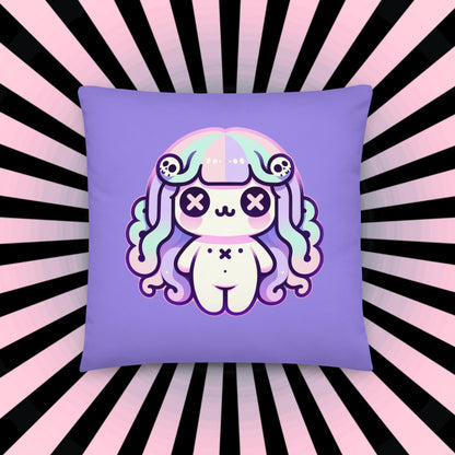 Creepy Cute Medusa Throw Pillow Pastel Goth Weirdcore Gorgon Decorative Pillow Grunge Decor