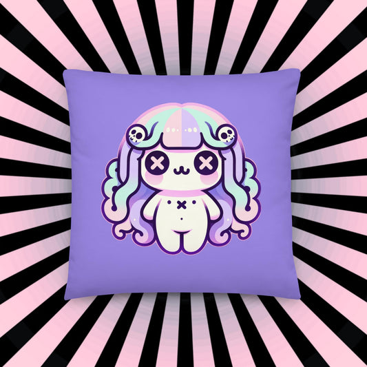Creepy Cute Medusa Throw Pillow Pastel Goth Weirdcore Gorgon Decorative Pillow Grunge Decor