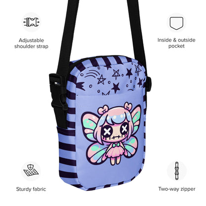 Creepy Cute Weirdcore Fairy Utility Crossbody Bag Pastel Goth Grunge Shoulder Bag Kawaii Purse