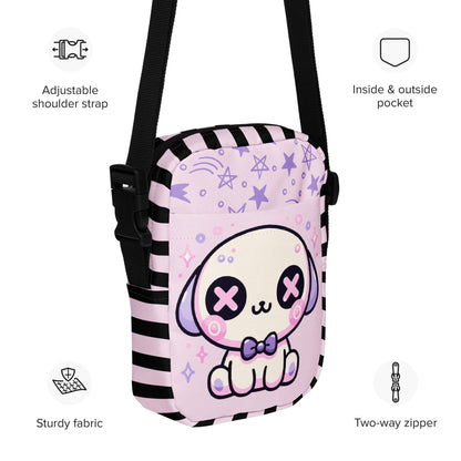 Creepy Cute Pastel Goth Puppy Dog Crossbody Bag Weirdcore Grunge Kawaii Purse Shoulder Bag