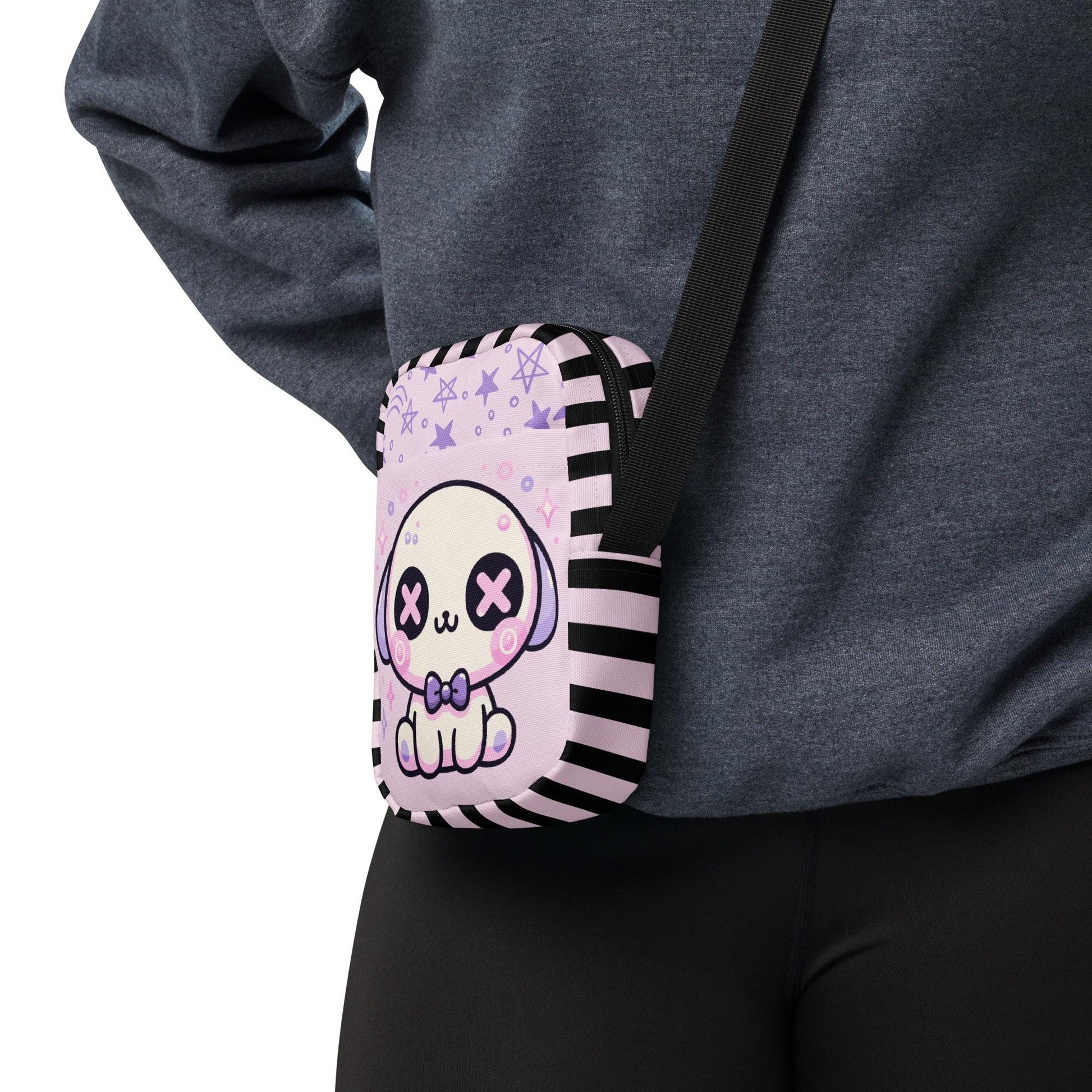 Creepy Cute Pastel Goth Puppy Dog Crossbody Bag Weirdcore Grunge Kawaii Purse Shoulder Bag
