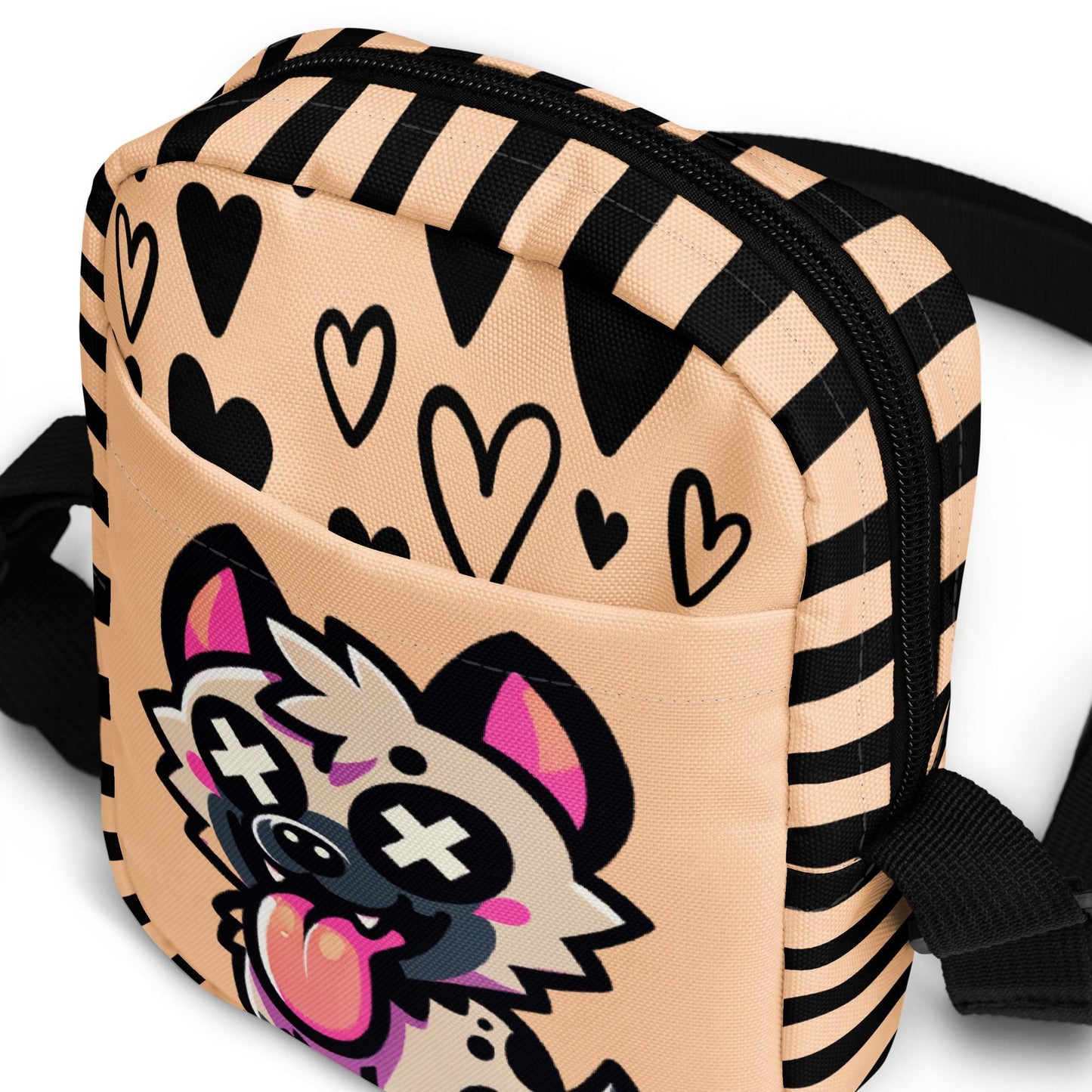 Cute Kawaii Hyena Crossbody Bag Weirdcore Goth Grunge Messenger Bag