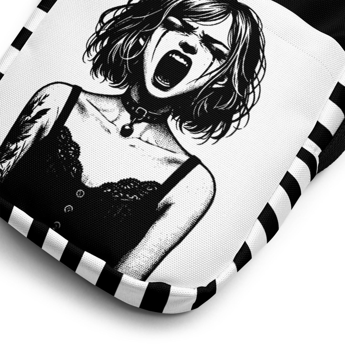 Gothic Girl Screaming Crossbody Bag Ventcore Outcry Utility Purse Goth Punk Grunge Shoulder Bag