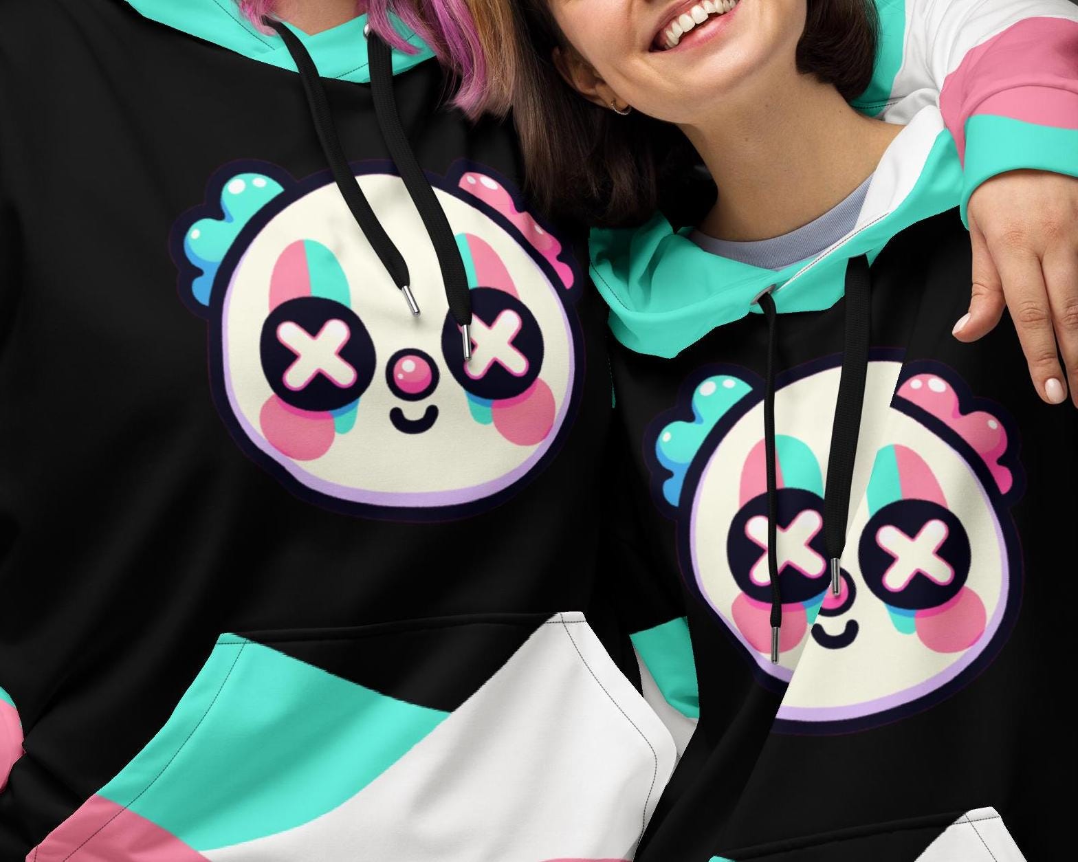 Clowncore Clown Hoodie Y2K Grunge Unisex Pastel Goth Long Sleeve Kidcore Hoodie