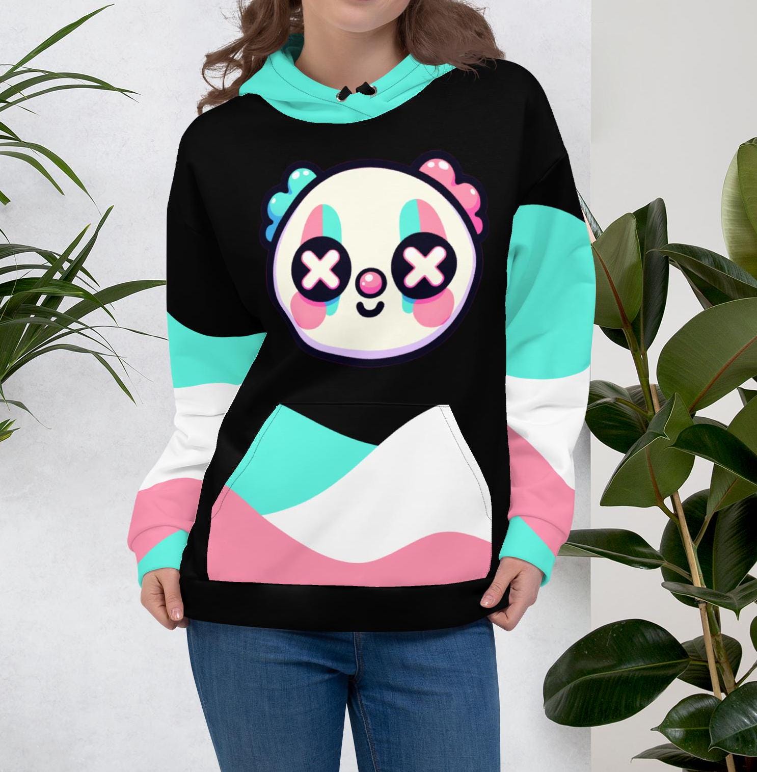 Clowncore Clown Hoodie Y2K Grunge Unisex Pastel Goth Long Sleeve Kidcore Hoodie