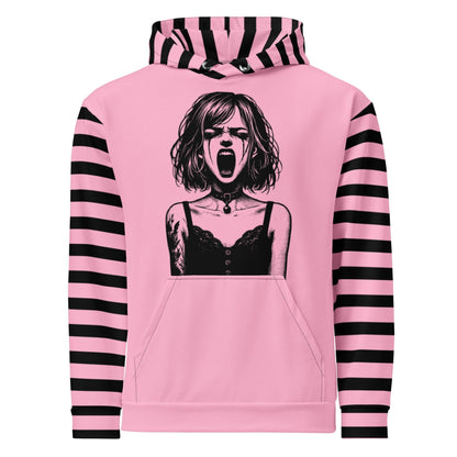 Pastel Goth Screaming Gothic Girl Ventcore Y2K Grunge Unisex Hoodie