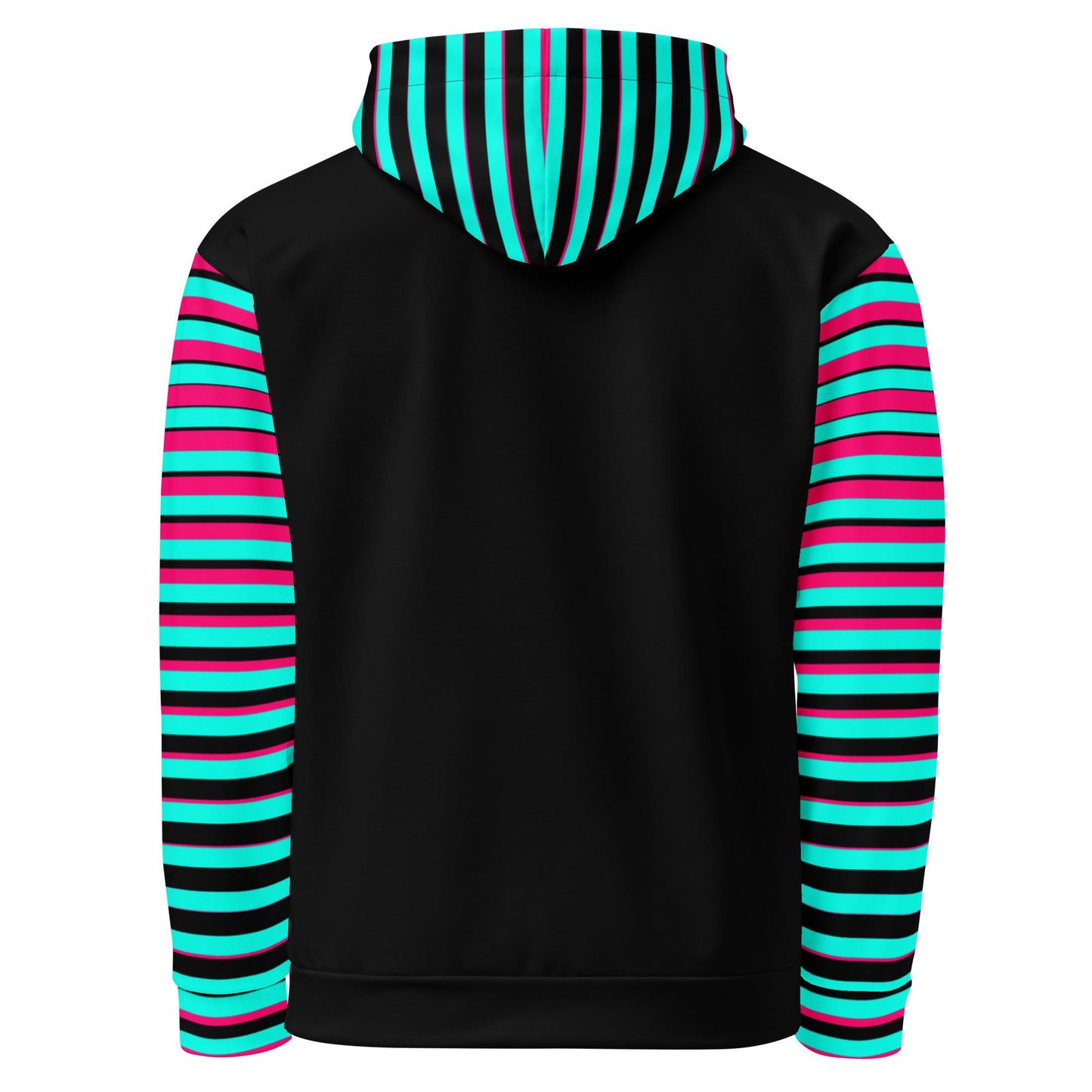 Striped Creepy Neon Goth Weirdcore Hyena Clown Graphic Unisex Hoodie Y2K Clowncore Grunge Shirt