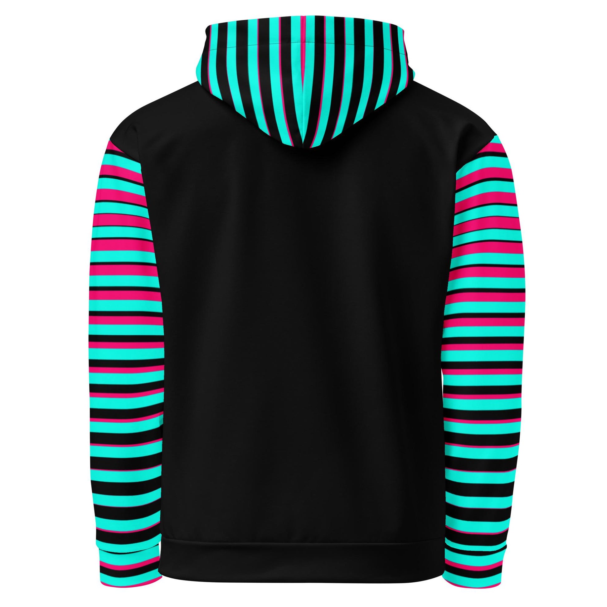 Striped Creepy Neon Goth Weirdcore Hyena Clown Graphic Unisex Hoodie Y2K Clowncore Grunge Shirt