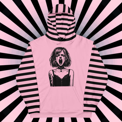 Pastel Goth Screaming Gothic Girl Ventcore Y2K Grunge Unisex Hoodie