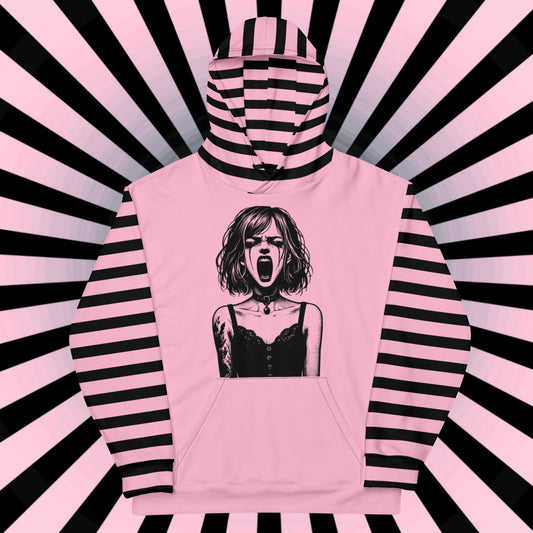 Pastel Goth Screaming Gothic Girl Ventcore Y2K Grunge Unisex Hoodie