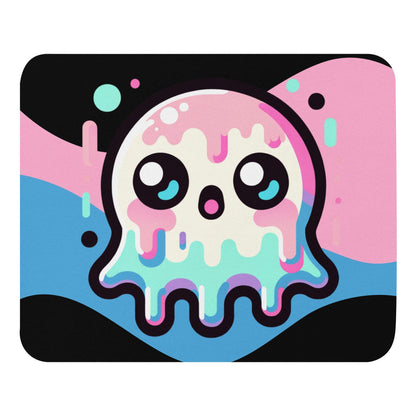Spooky Cute Pastel Bubble Kawaii Anime Ghost Gaming Dorm Office Desk Mouse Pad Weirdcore Grunge Decor