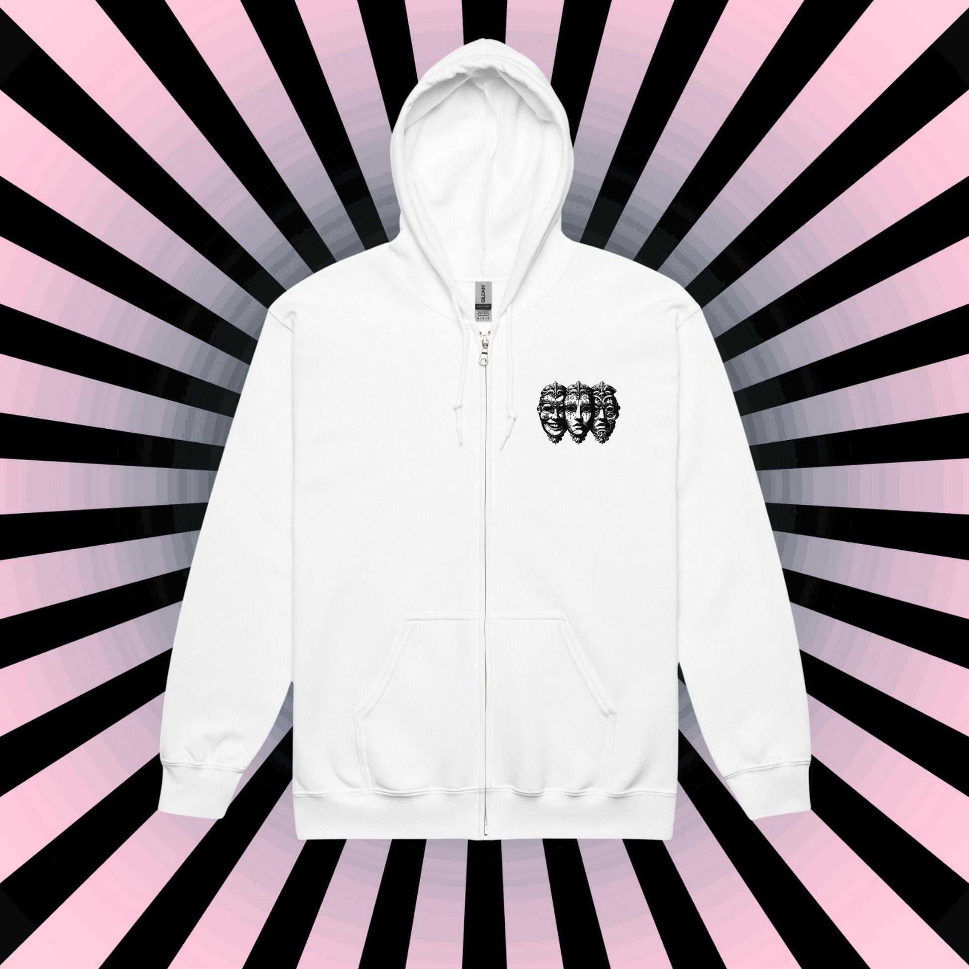 Mental Health Hoodie Dark Aesthetic Smile Tear Depression Sweater Semicolon Custom Zip-Up Hoodie Alt Clothing