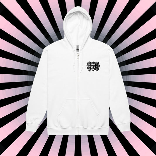 Mental Health Hoodie Dark Aesthetic Smile Tear Depression Sweater Semicolon Custom Zip-Up Hoodie Alt Clothing