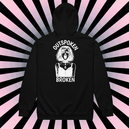 Zip Up Hoodie Goth Clothing, Pastel Goth Jacket Punk Aesthetic Hoodie Whimsigoth Dreamcore Sweatshirt