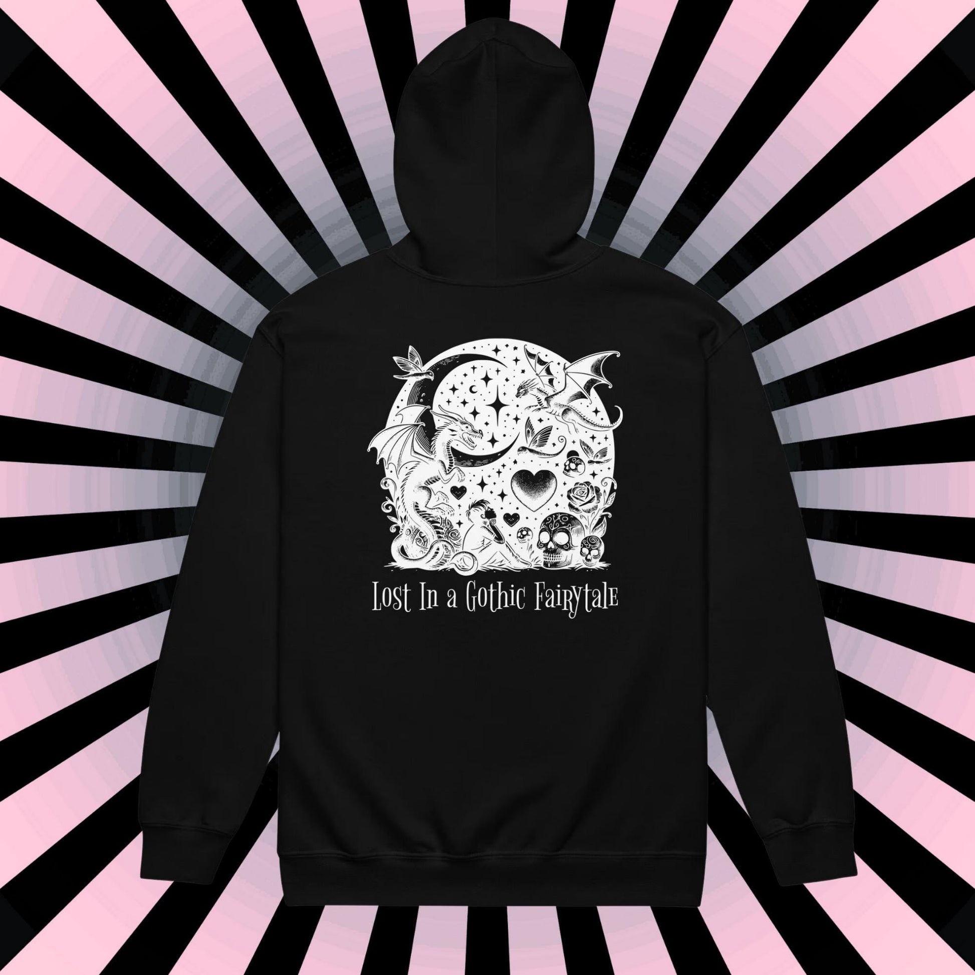 Zip Up Hoodie Goth Jacket Whimsigoth Fairy Grunge Y2K Hoodie Full Zip Dreamcore Apparel Whimsigoth Clothing