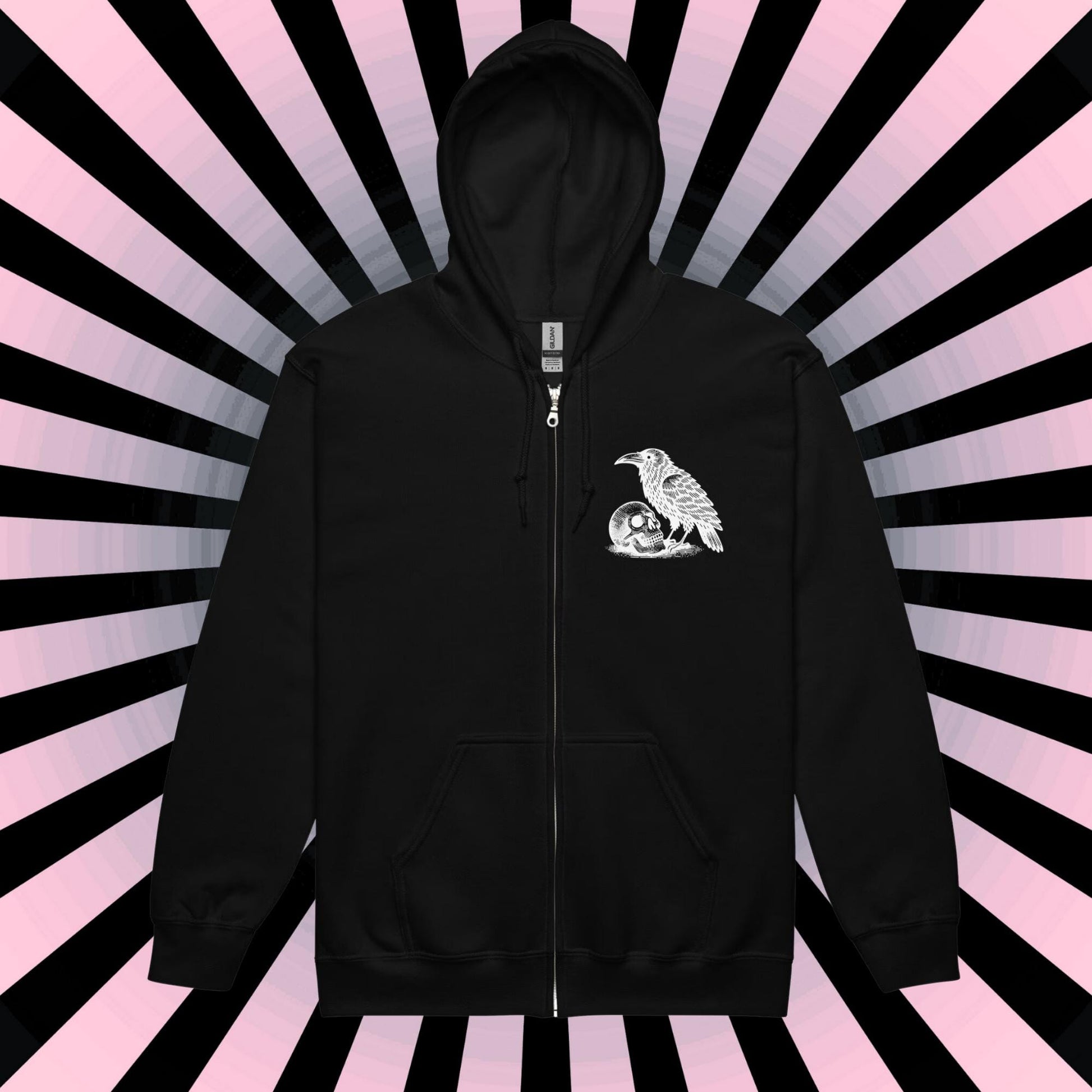 Zip Up Hoodie Gothic Clothes Y2K Hoodie Full Zip Pastel Goth Custom Sweatshirt Fairy Grunge Dreamcore