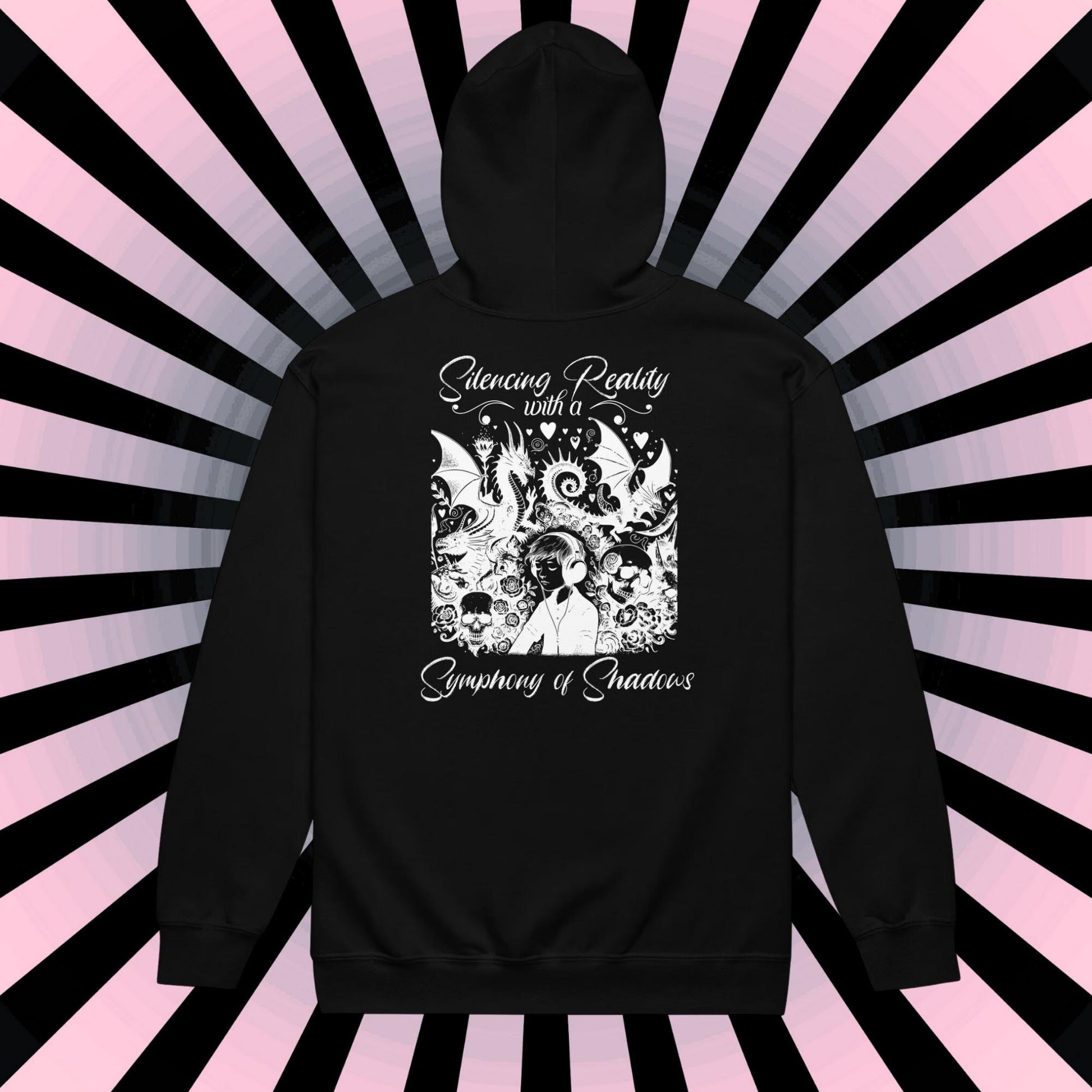 Zip Up Hoodie Gothic Clothes Y2K Hoodie Full Zip Pastel Goth Custom Sweatshirt Fairy Grunge Dreamcore