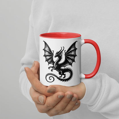 Colorful Mug Gothic Etching Grunge Y2K Goth Dragon Darkcore Microwave and Dishwasher Safe Coffee Tea Mug