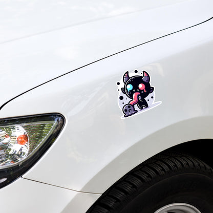 Creepy Cute Demon Licking Ghost Decal Weirdcore Horror Pastel Grunge Goth Vinyl Waterproof Sticker
