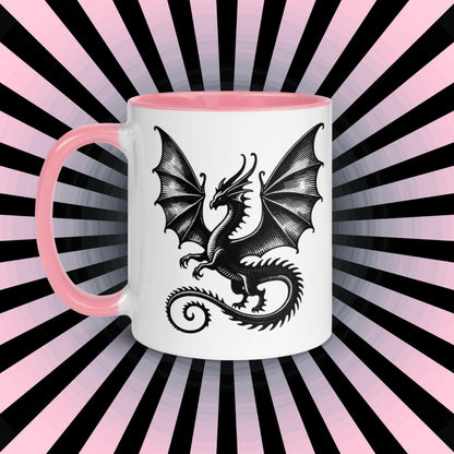 Colorful Mug Gothic Etching Grunge Y2K Goth Dragon Darkcore Microwave and Dishwasher Safe Coffee Tea Mug