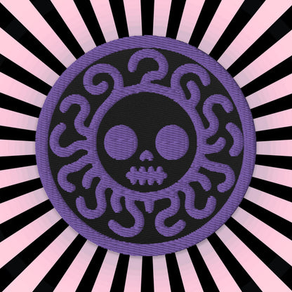 Spooky Cute Weirdcore Grunge Purple Medusa Goth Embroidered Patch