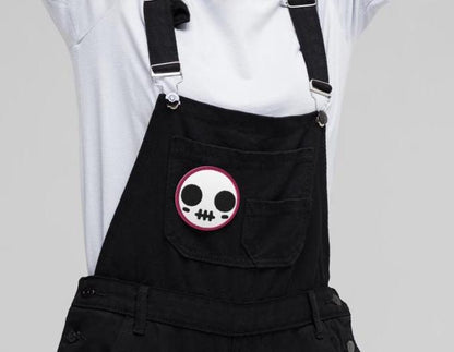 Spooky Cute Skull Weirdcore Grunge Goth Embroidered Patch