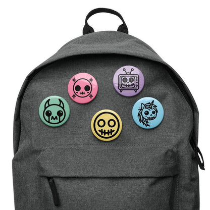 Weirdcore Pastel Goth Sigil Anime Button Pins Set