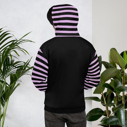 Pastel Goth Striped Weirdcore Gore Grunge Skeleton Hyena Y2K Unisex Hoodie