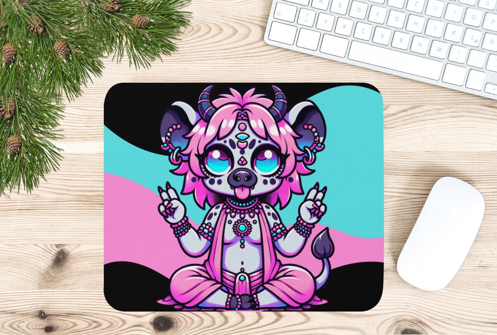 Creepy Cute Pastel Goth Shaman Demon Gothic Animal Gaming Dorm Office Desk Mouse Pad Weirdcore Grunge Decor