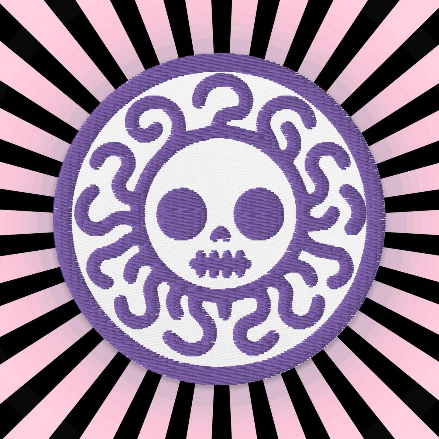Spooky Cute Weirdcore Grunge Purple Medusa Goth Embroidered Patch