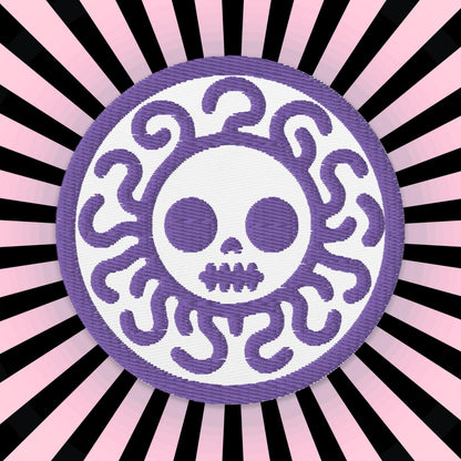 Spooky Cute Weirdcore Grunge Purple Medusa Goth Embroidered Patch