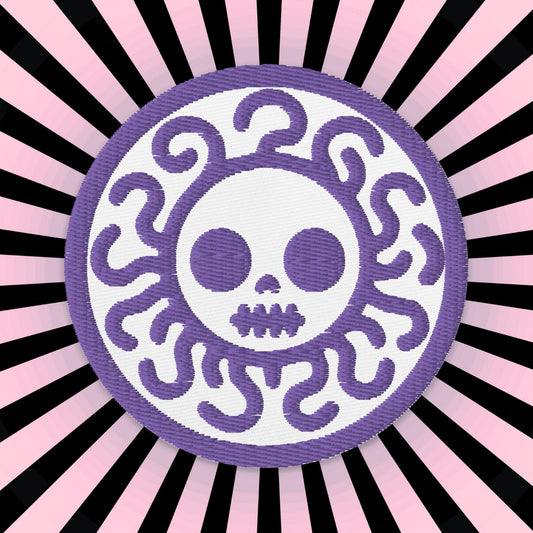 Spooky Cute Weirdcore Grunge Purple Medusa Goth Embroidered Patch