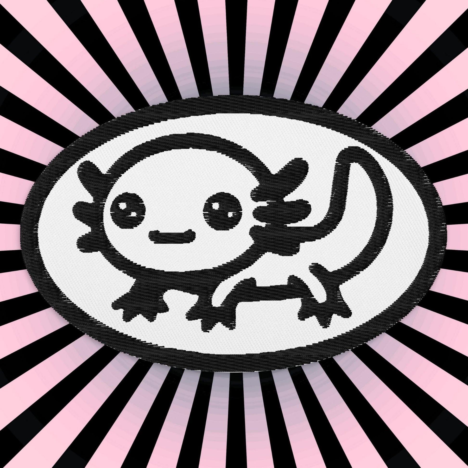 Cute Weirdcore Axolotl Grunge Embroidered Patch