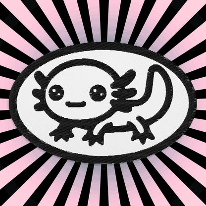 Cute Weirdcore Axolotl Grunge Embroidered Patch