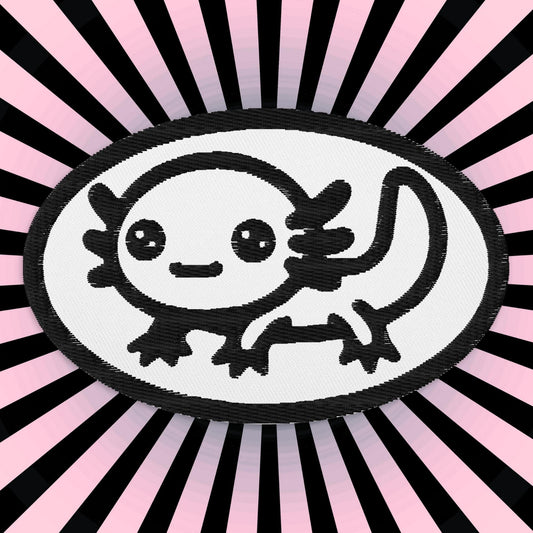 Cute Weirdcore Axolotl Grunge Embroidered Patch
