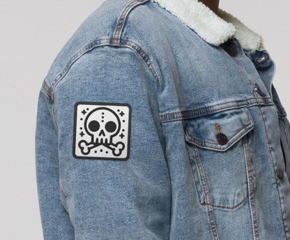 Spooky Cute Weirdcore Grunge Bubble Skull Goth Embroidered Patch