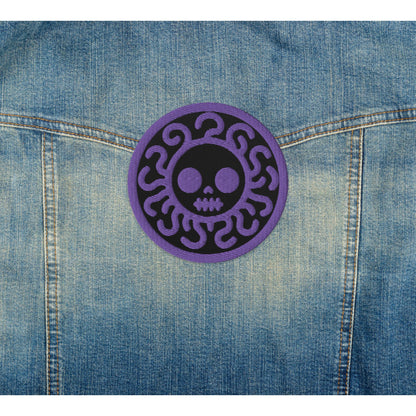 Spooky Cute Weirdcore Grunge Purple Medusa Goth Embroidered Patch