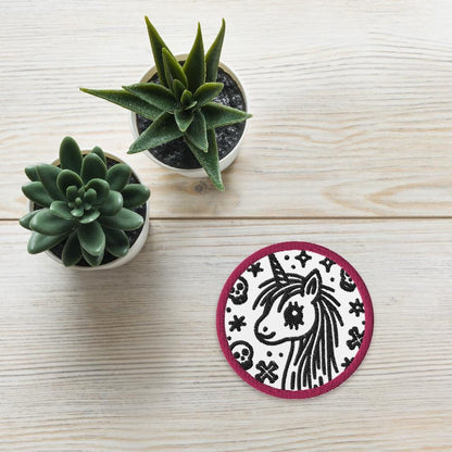 Creepy Weirdcore Grunge Goth Unicorn Embroidered Patch