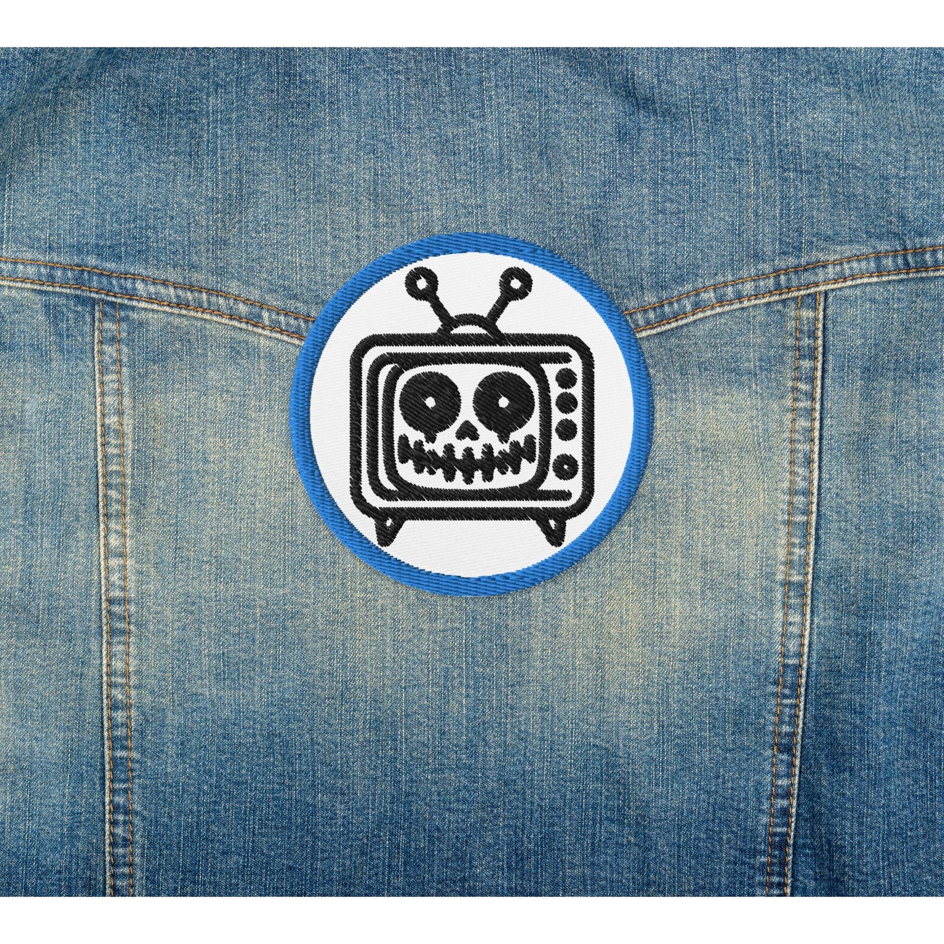 Grunge Weirdcore TV Head Embroidered Patch