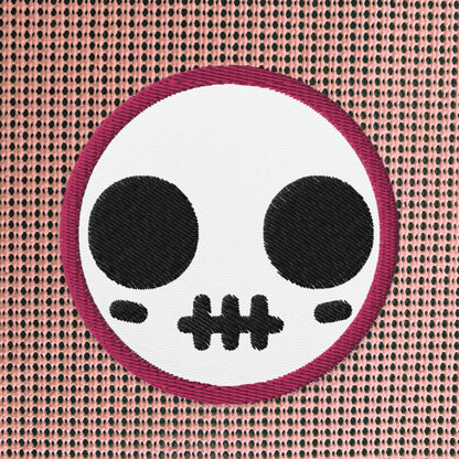 Spooky Cute Skull Weirdcore Grunge Goth Embroidered Patch