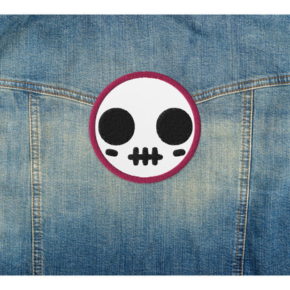 Spooky Cute Skull Weirdcore Grunge Goth Embroidered Patch