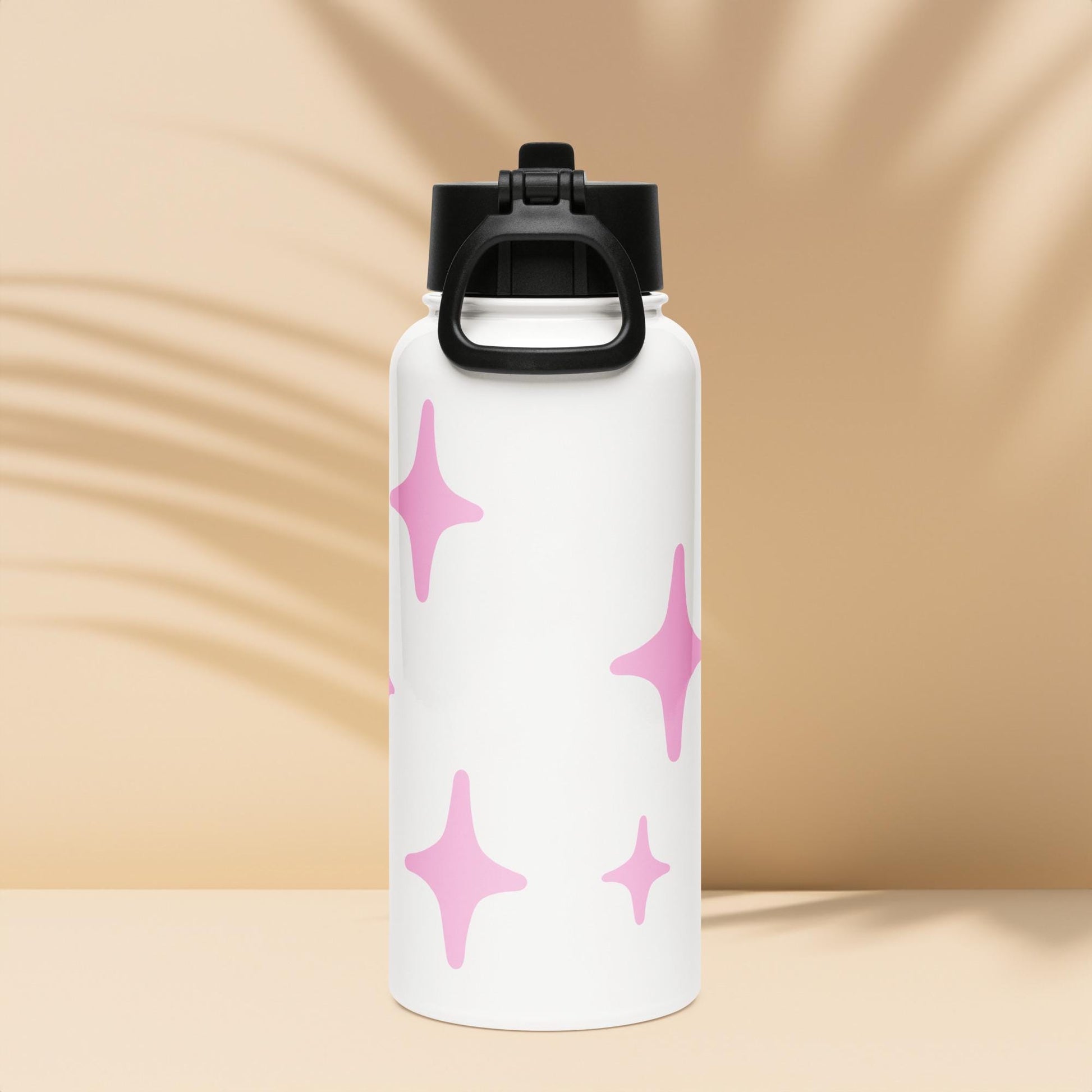 Creepy Cute Skeleton Weirdcore Pastel Grunge Kitty Cat Tumbler Stainless Steel Water Bottle with Straw & Lid