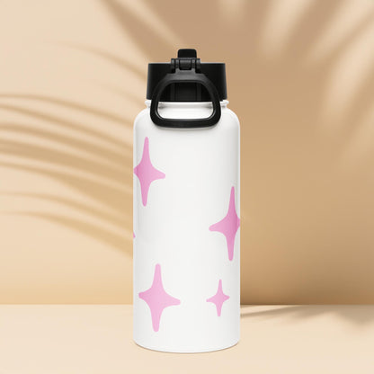 Creepy Cute Skeleton Weirdcore Pastel Grunge Kitty Cat Tumbler Stainless Steel Water Bottle with Straw & Lid
