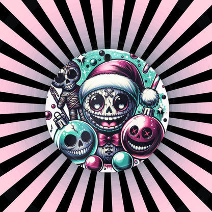 Spooky Cute Horror Holiday Christmas Nightmare Haunted Voodoo Doll Weirdcore Goth Grunge Acrylic Xmas Ornament