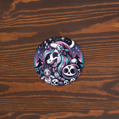 Horror Christmas Nightmare Unicorn Weirdcore Goth Grunge Acrylic Ornament